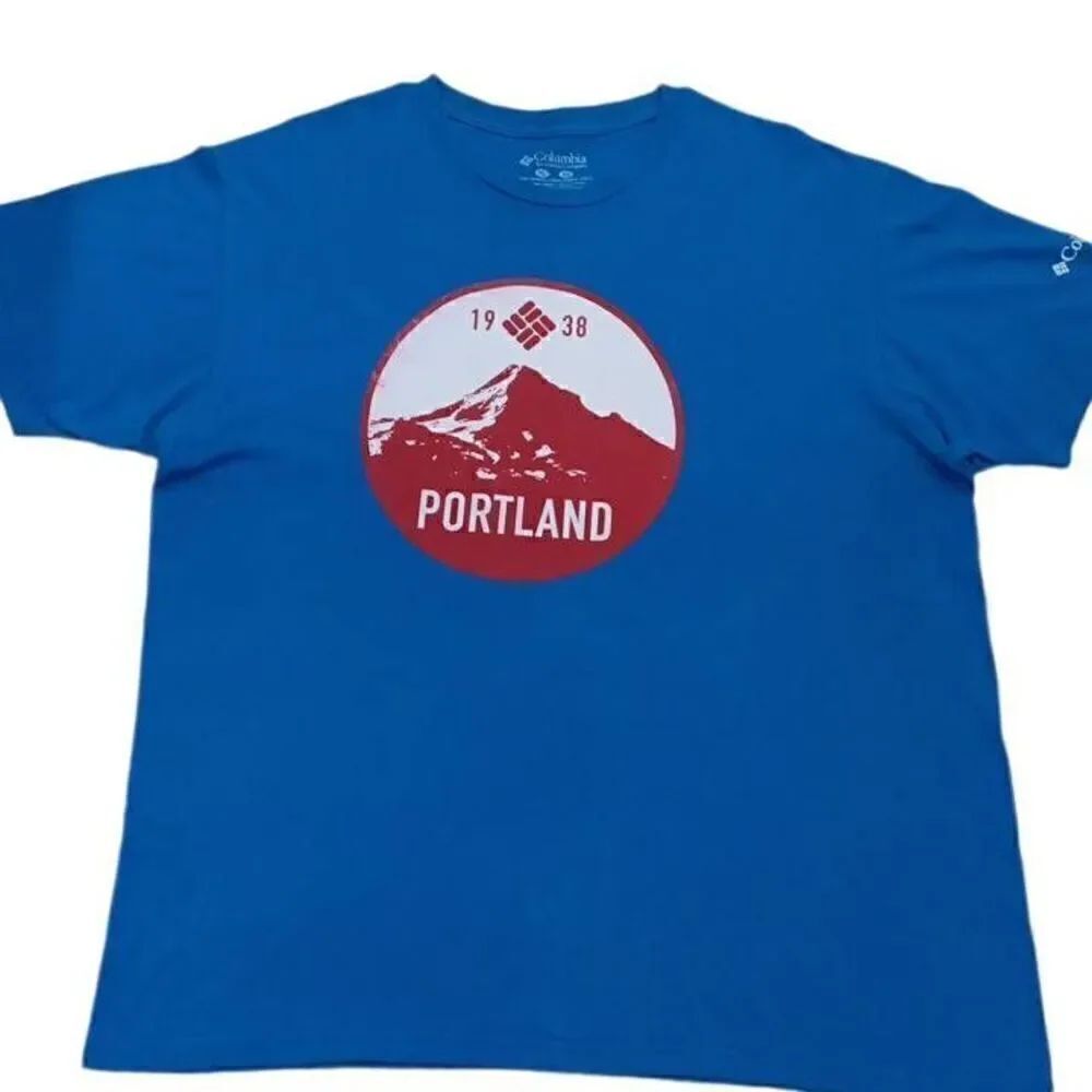 Columbia Brand Portland Tee Shortsleeved  Size XL  100% Cotton  Two small holes - Picture 2 of 5